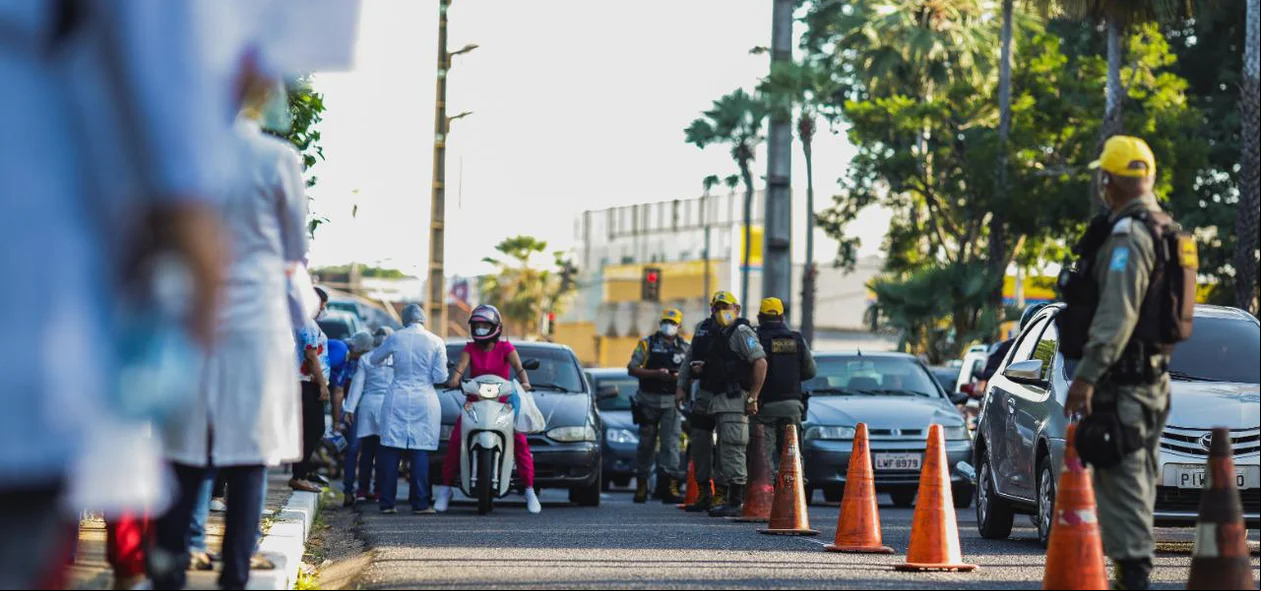 Barreira sanitária na divisa do Piauí com o Maranhão