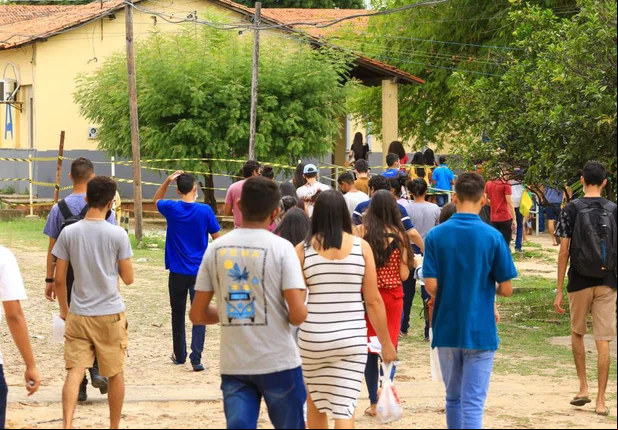 Estudantes no segundo dia de aplicação do Enem