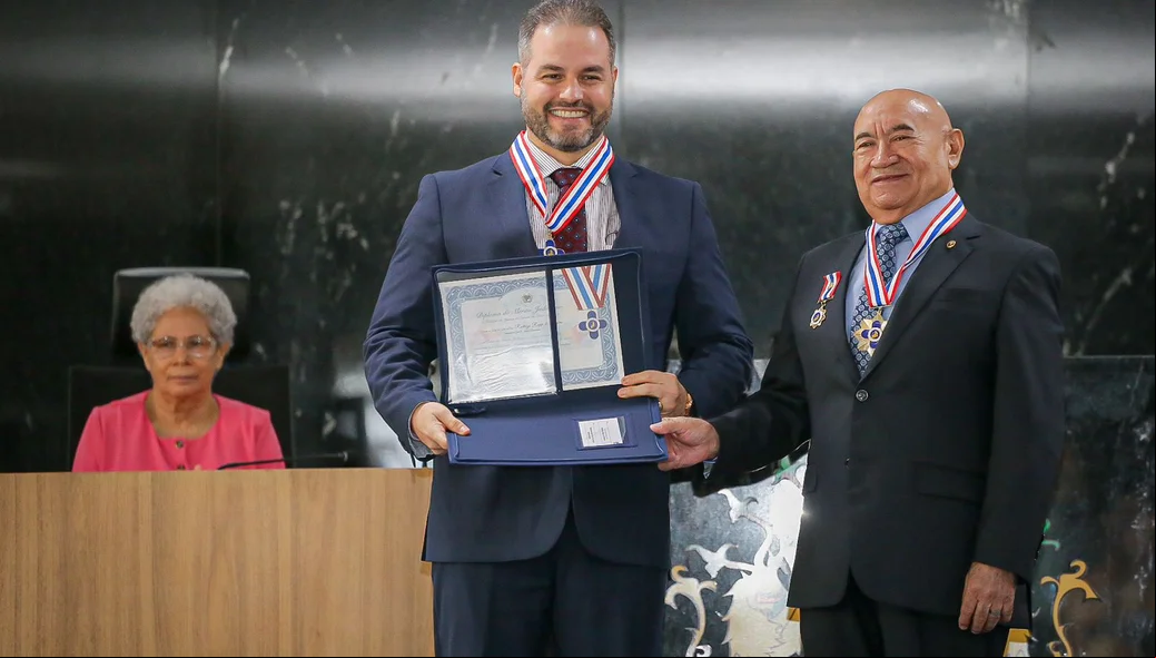 Homenageados no evento