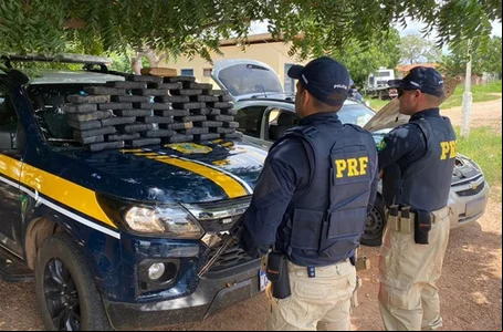 Cocaína apreendida pela PRF em Alegrete do Piauí
