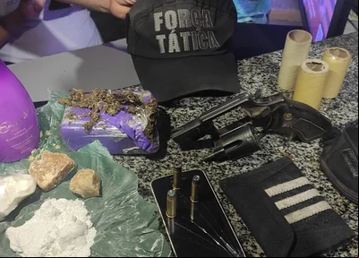 Material apreendido pelo 9º Batalhão