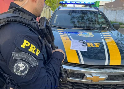 PRF prendeu foragido da Justiça do Ceará, em Teresina