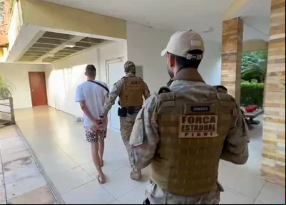 Um dos alvos preso na operação deflagrada nesta quarta-feira