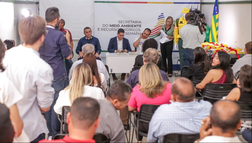 Secretaria de Meio Ambiente e Recursos Hídricos (Semarh) apresenando os dados ambientais de 2023
