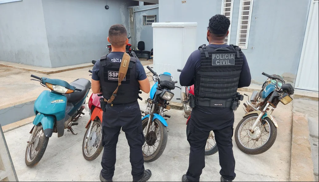 Motocicletas apreendidas durante a Operação Picos