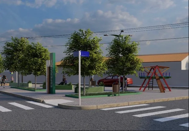 Prefeitura de Esperantina revitaliza Pracinha do Bairro Nova Esperança