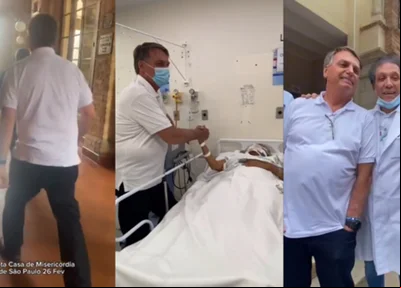 Visita de Bolsonaro à apoiadora que ficou ferida após cair de árvore