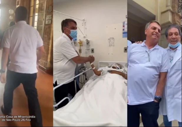 Visita de Bolsonaro à apoiadora que ficou ferida após cair de árvore