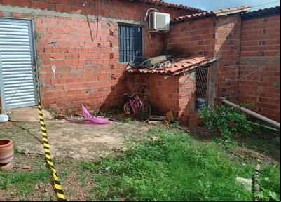 Residência onde ocorreu o ataque do cão Pitbull