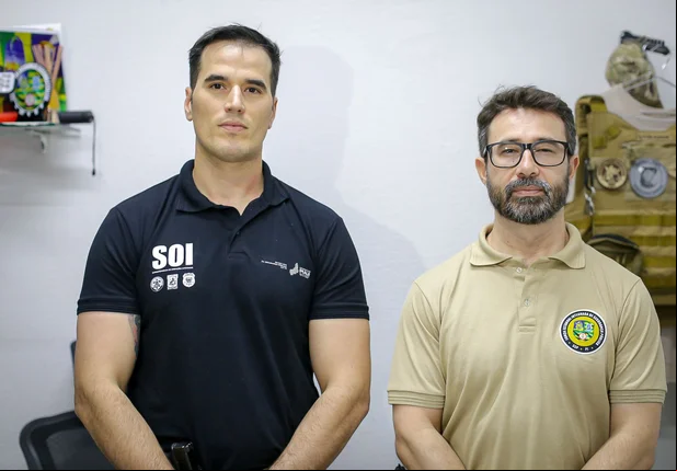 Delegado Matheus Zanatta e delegado Rony Silveira