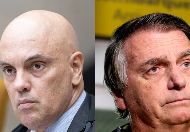 Ministro Alexandre de Moraes e Jair Bolsonaro
