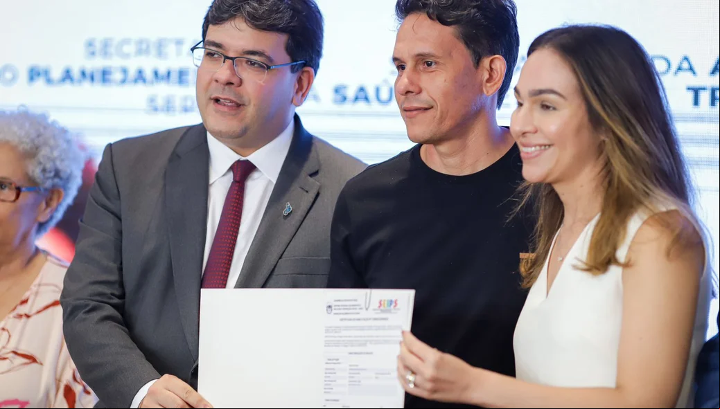 Rafael Fonteles e a primeira-dama Isabel Fonteles