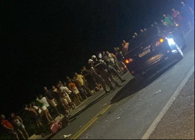Acidente entre moto e Corolla na estrada da Usina Santana em Teresina