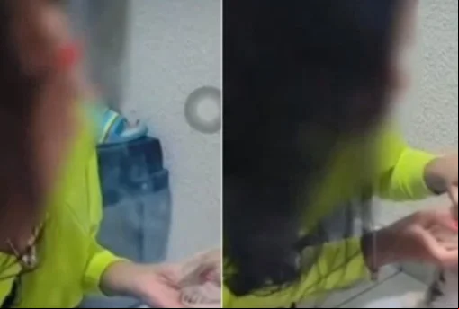 Mulher força cachorrinho a inalar fumaça de maconha e filma