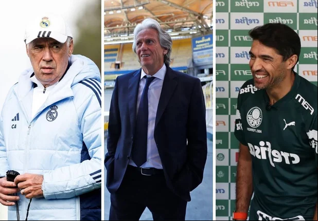 Carlo Ancelotti, Jorge Jesus e Abel Ferreira