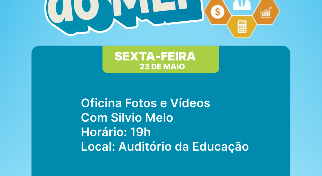 O videomaker Silvio Melo conduzirá a Oficina de Fotos e Vídeos, com dicas práticas