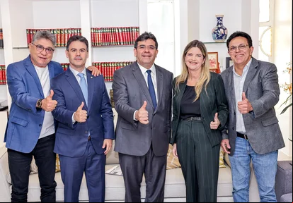 Participaram da reunião o deputado Severo Eulálio (MDB), João Mádison (MDB) e o presidente da Agespisa, Zé Santana