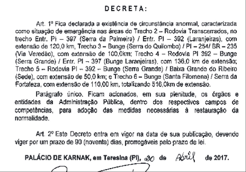 Decreto de emergência