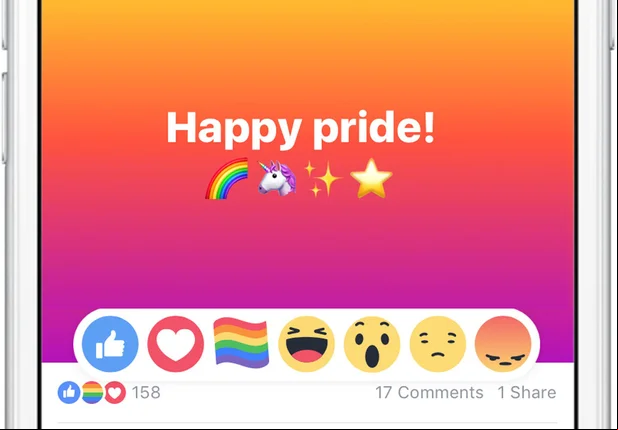 Botão orgulho do Facebook