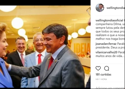 Wellington Dias parabeniza Dilma pelo seu aniversário
