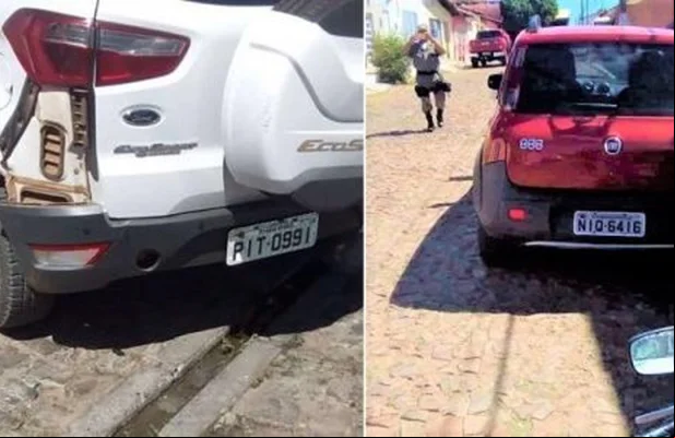 Veículos envolvidos no acidente em Água Branca