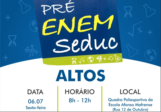Pré-Enem Seduc em Altos