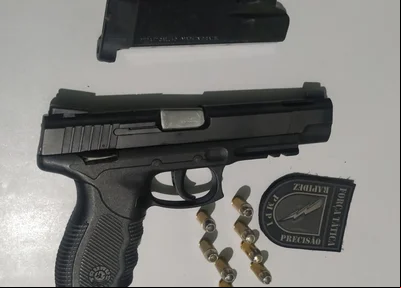 Pistola recuperada pela PM