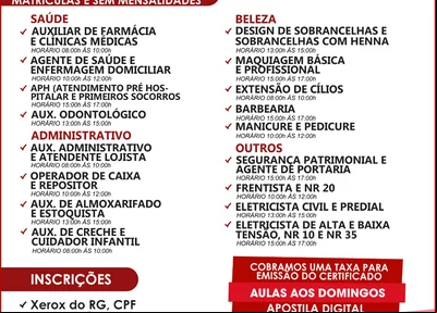 Colégio Copérnico abre inscrições para cursos gratuitos