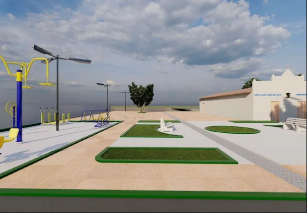 Prefeitura de Esperantina construção de praça e academia em zona rural